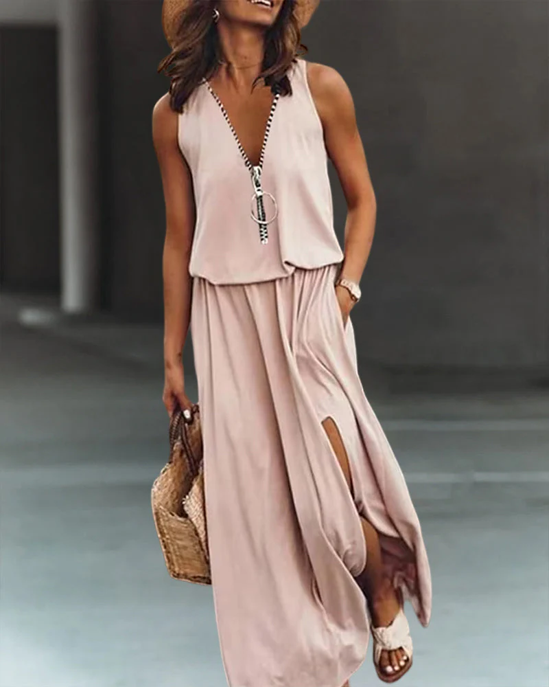 Simple Comfort-Focused Long Dress - Image 23