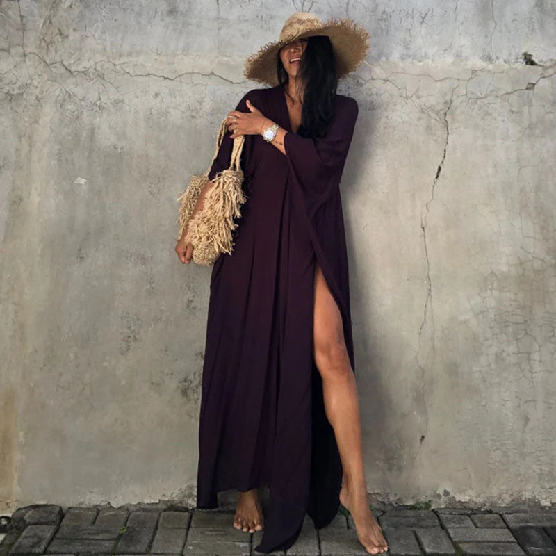 Relaxed Fit Vacation Midi Dress - Image 10