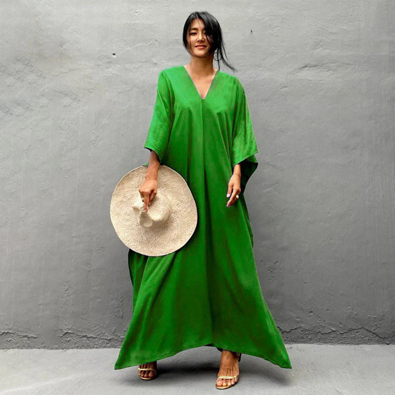 Relaxed Fit Vacation Midi Dress - Image 11