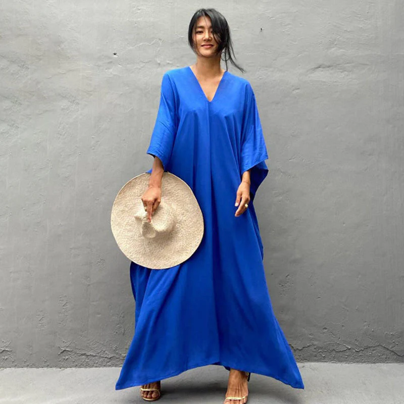 Relaxed Fit Vacation Midi Dress - Image 12