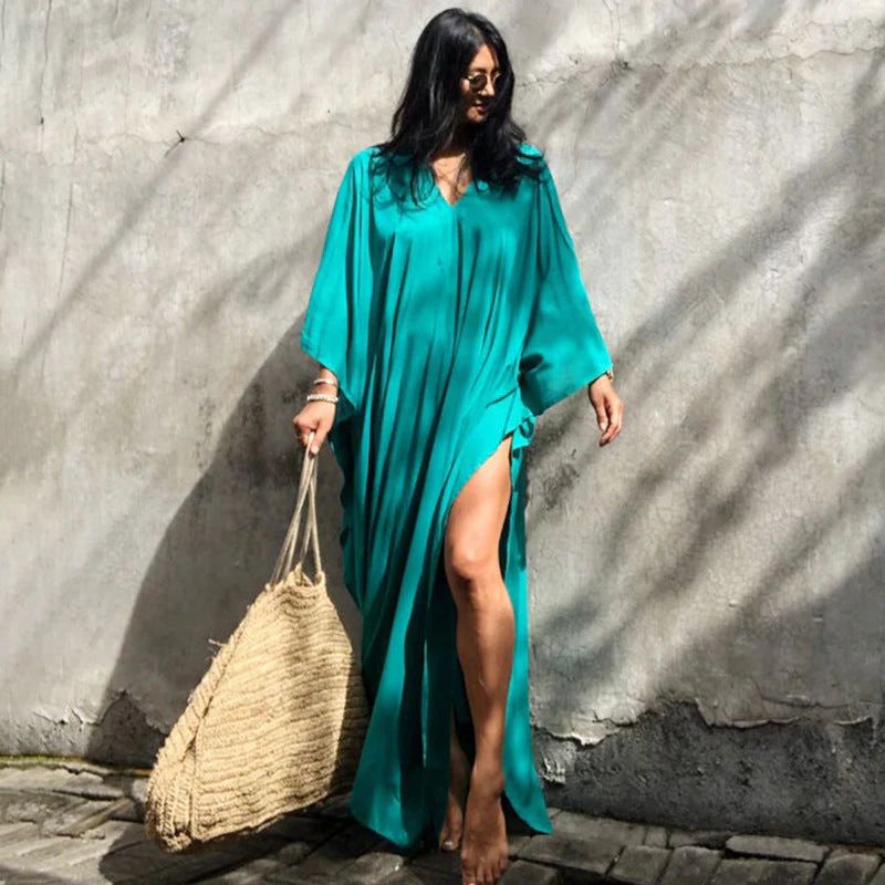 Relaxed Fit Vacation Midi Dress - Image 21
