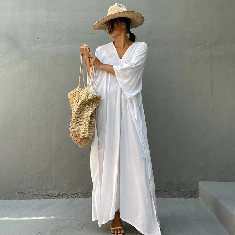 Relaxed Fit Vacation Midi Dress - Image 29