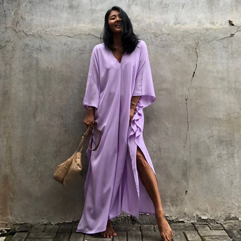 Relaxed Fit Vacation Midi Dress - Image 32