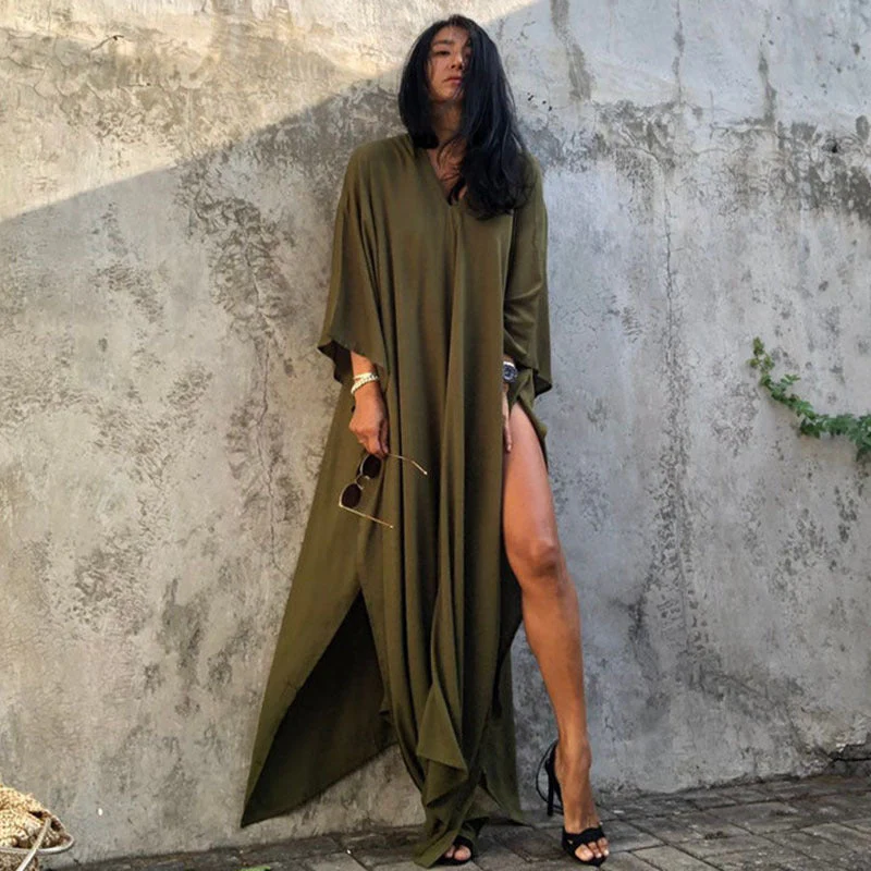 Relaxed Fit Vacation Midi Dress - Image 6