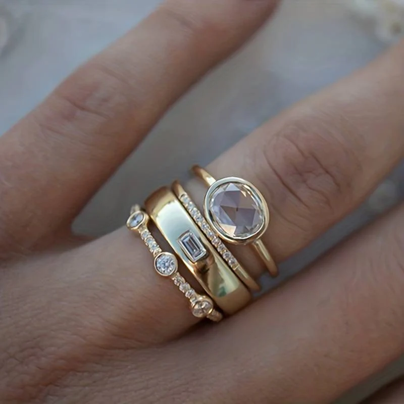 Vintage Gold Stacking Ring Set