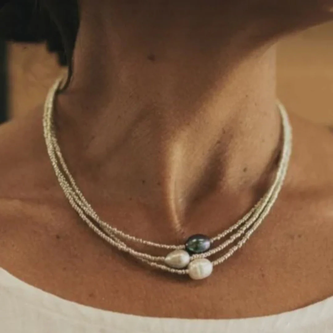 Vintage Natural Pearl Necklace - Image 2