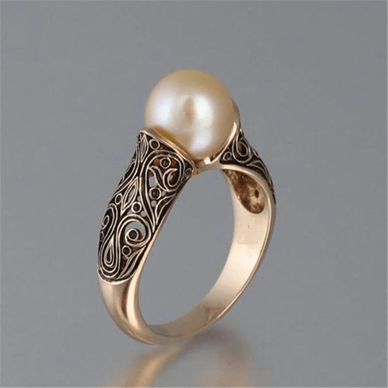 Vintage Pearl & Diamond Ring