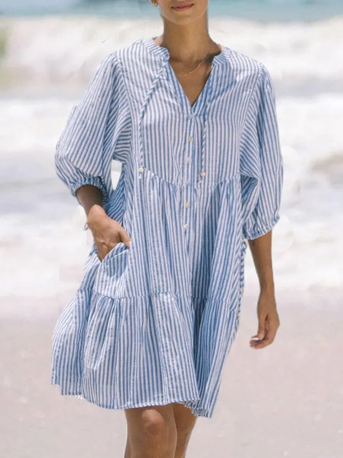 Elegant Wanderlight Dress – Flowing Silhouette for Sunset Dinners and Coastal Getaway Styling - Image 4
