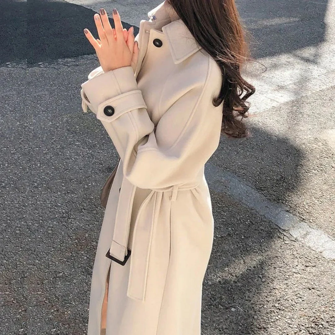 Warm Belted Trench Coat for Women - Image 3