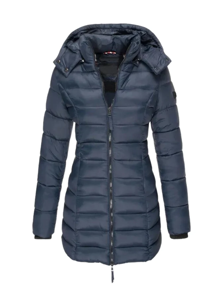 Warm Quilted Long Down Jacket - Image 10