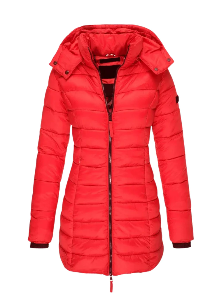 Warm Quilted Long Down Jacket - Image 13