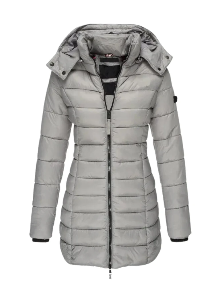 Warm Quilted Long Down Jacket - Image 14