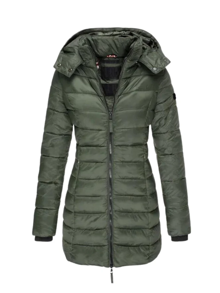 Warm Quilted Long Down Jacket - Image 15