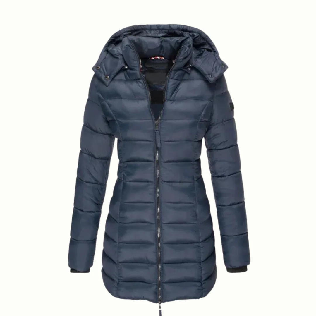 Warm Quilted Long Down Jacket - Image 2