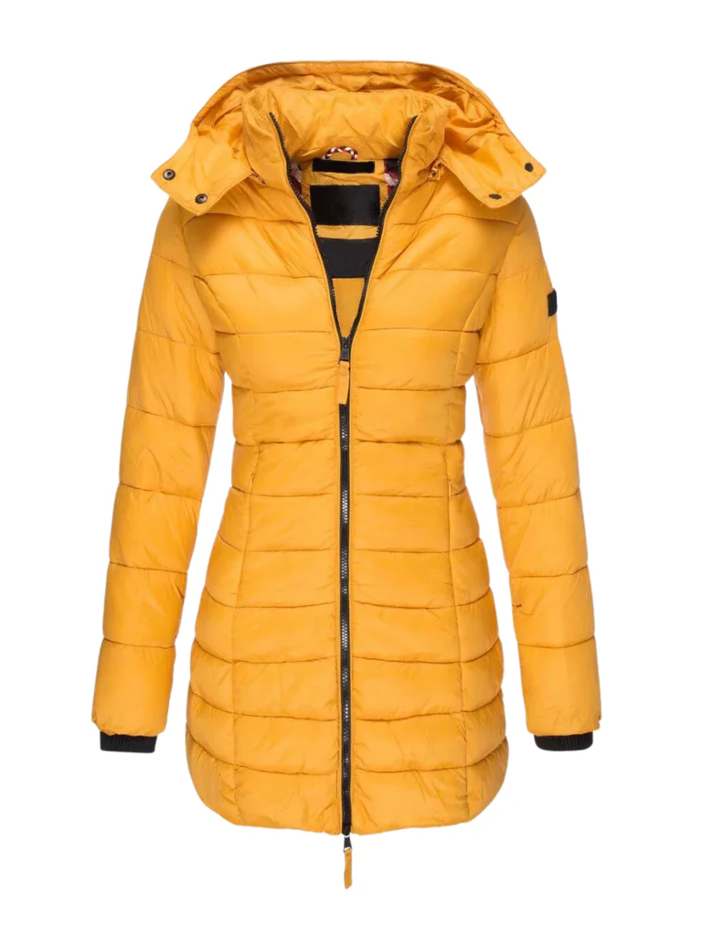 Warm Quilted Long Down Jacket - Image 5