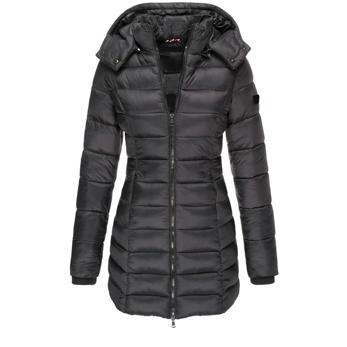 Warm Quilted Long Down Jacket - Image 9