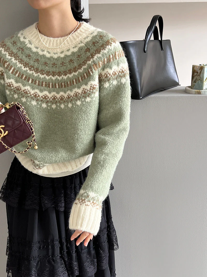 Heavyweight Knit Winter Sweater - Image 4