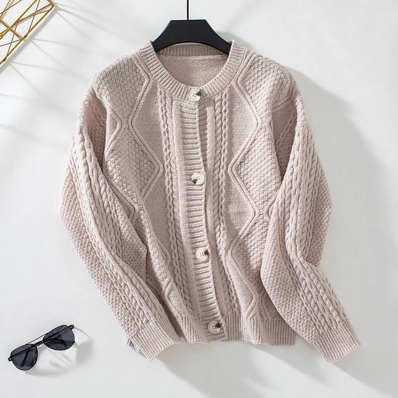 Women Casual Ribbed Button Down Cardigan - Image 5