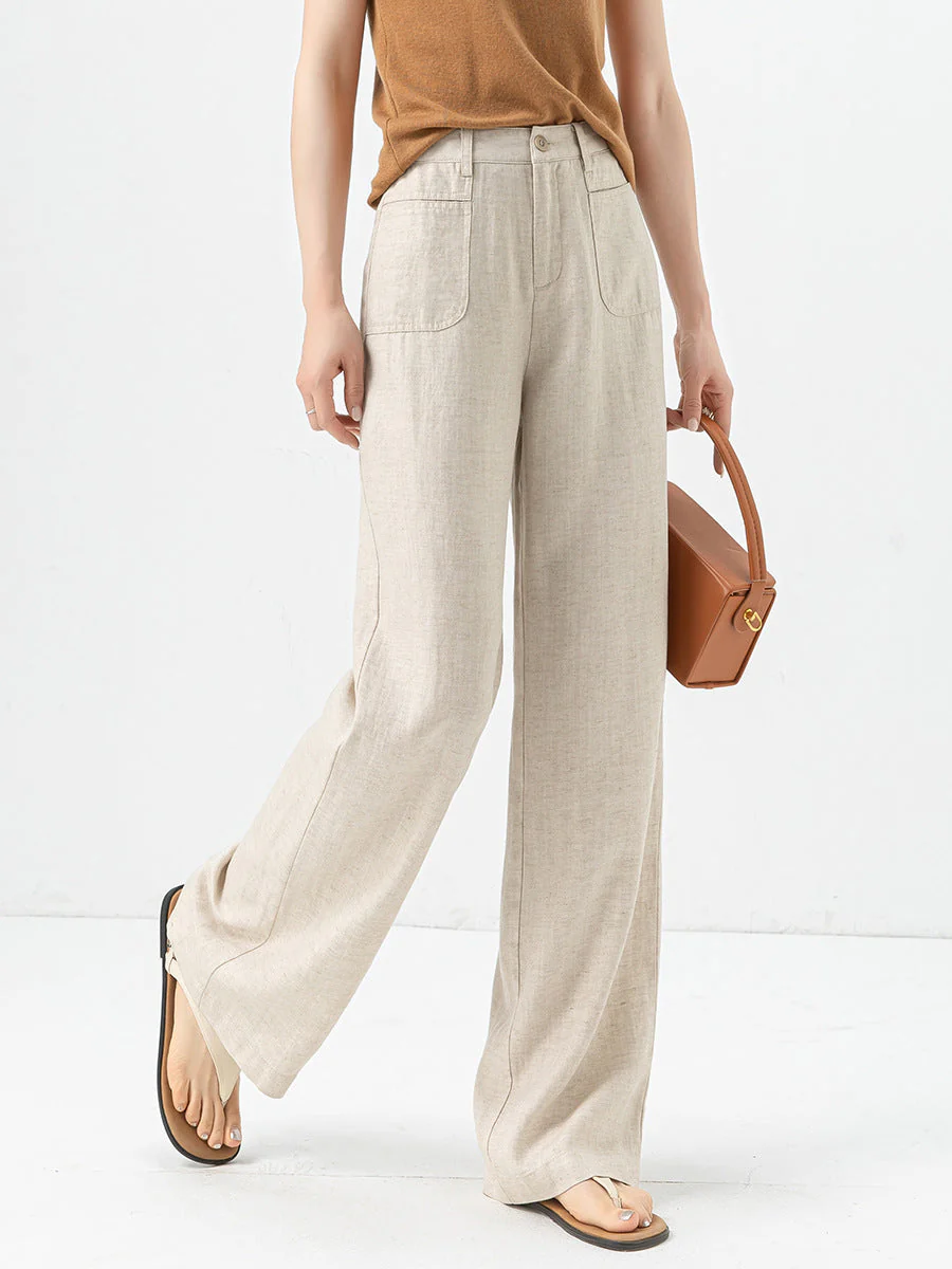 Women’s Ice Silk Straight Leg Trousers - Image 12