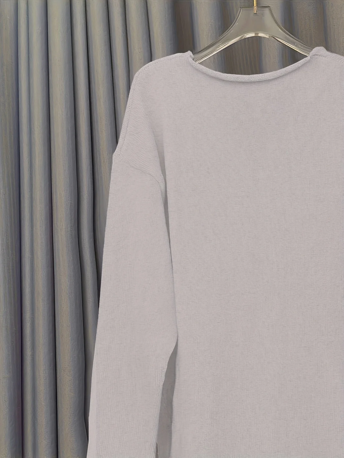 Women’s Plus Size V-Neck Knit Sweater - Image 5