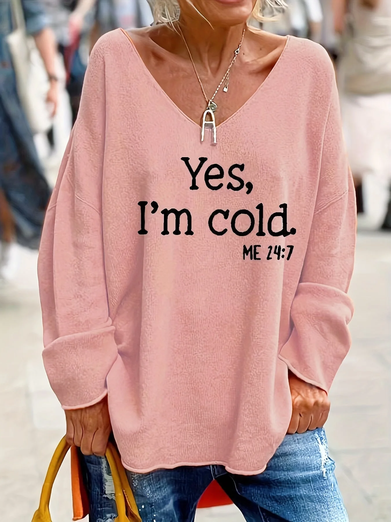 Women’s Plus Size V-Neck Knit Sweater - Image 7