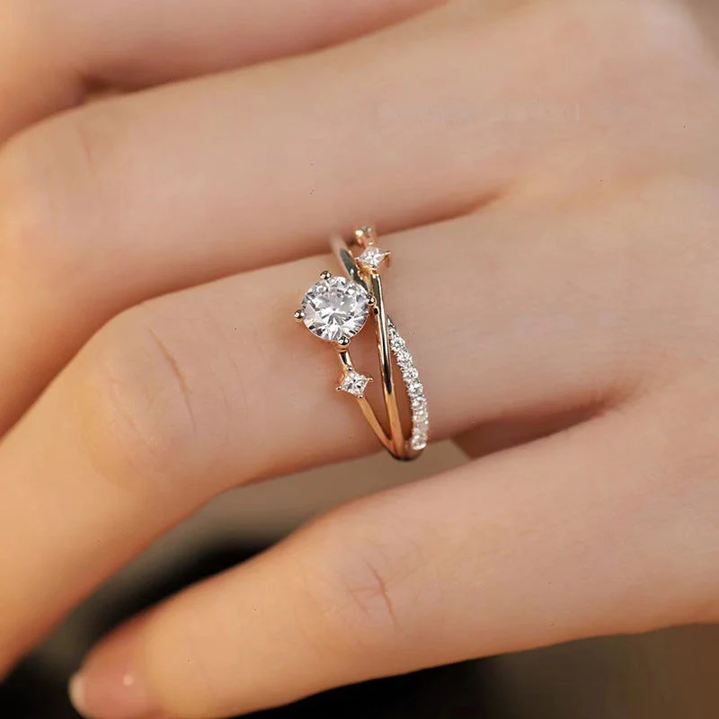 Women’s Rose Gold Moissanite Ring - Image 9