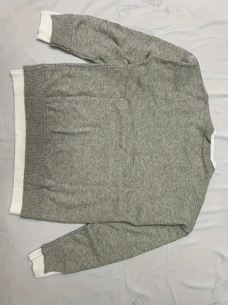 Women's Casual Long Sleeve Pullover Sweater - Image 3
