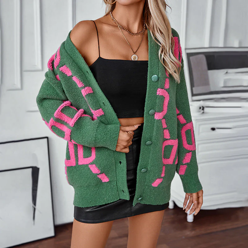 Women's Casual Patchwork Cardigan - Image 6