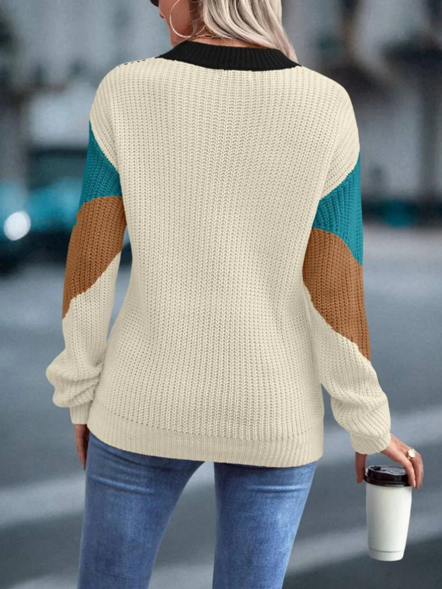Women's Casual Round Neck Knitted Sweater - Image 12