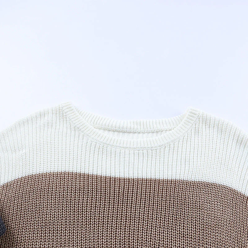 Women's Color Block Knitted Sweater - Image 10