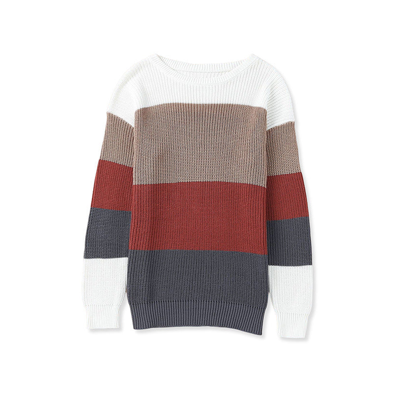 Women's Color Block Knitted Sweater - Image 12