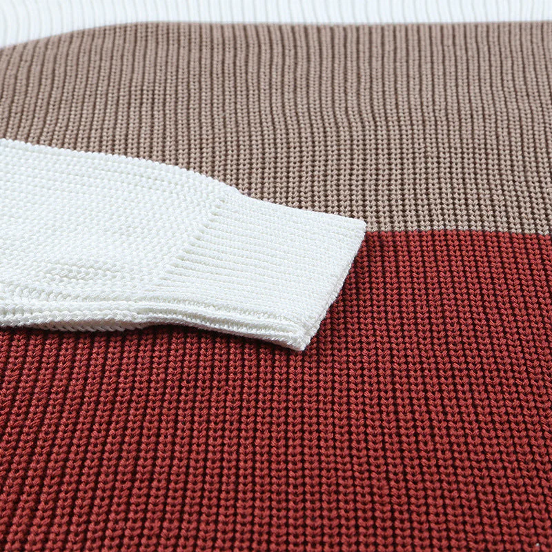 Women's Color Block Knitted Sweater - Image 16
