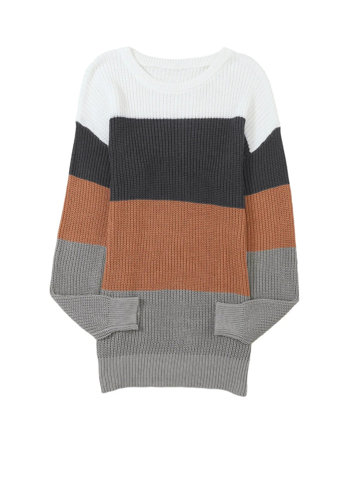 Women's Color Block Knitted Sweater - Image 18