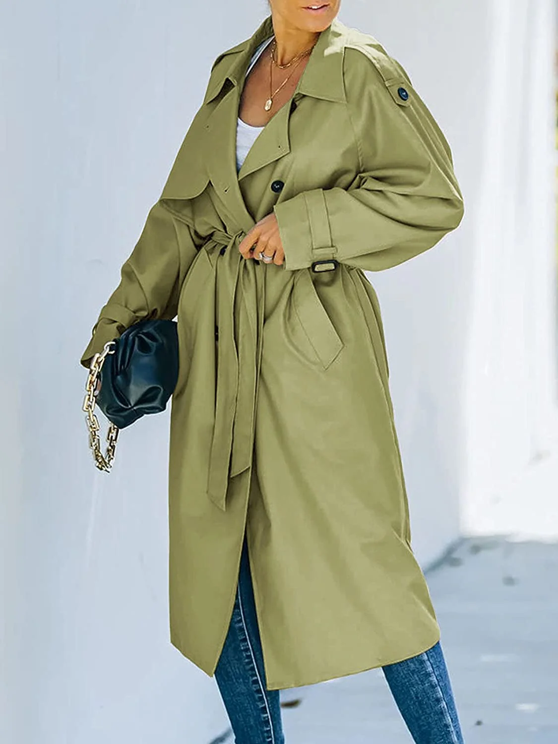 Women's Double-Breasted Trench Coat - Image 2