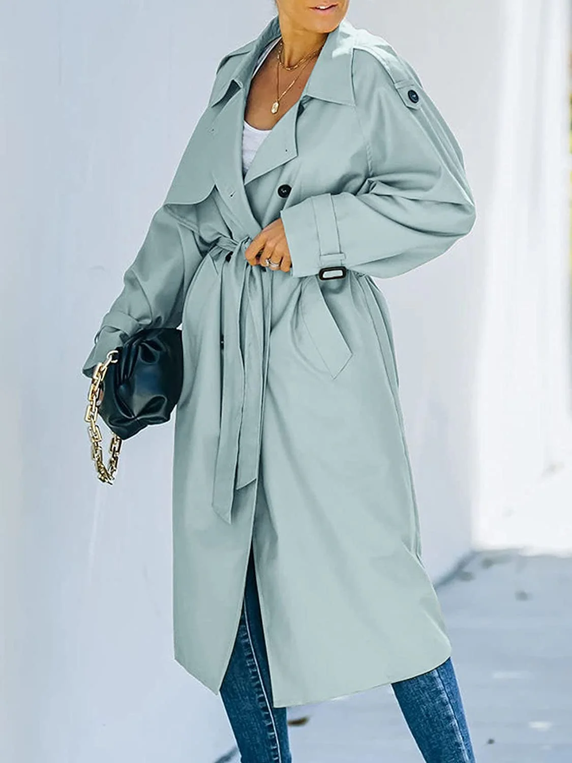 Women's Double-Breasted Trench Coat - Image 6