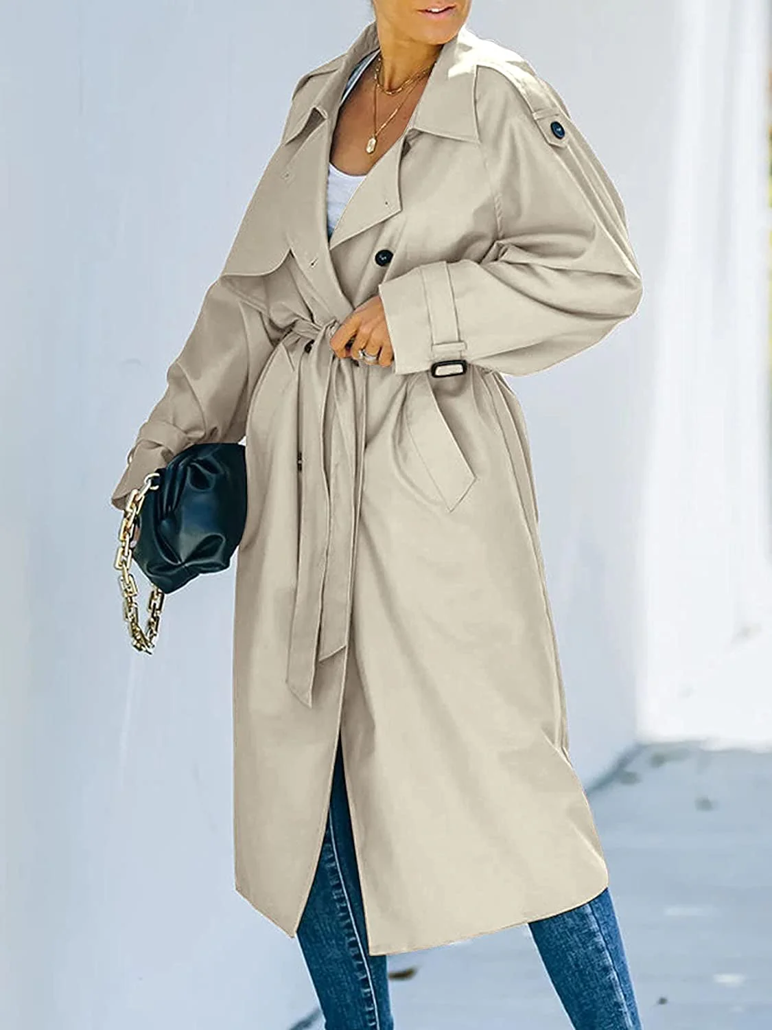 Women's Double-Breasted Trench Coat - Image 9