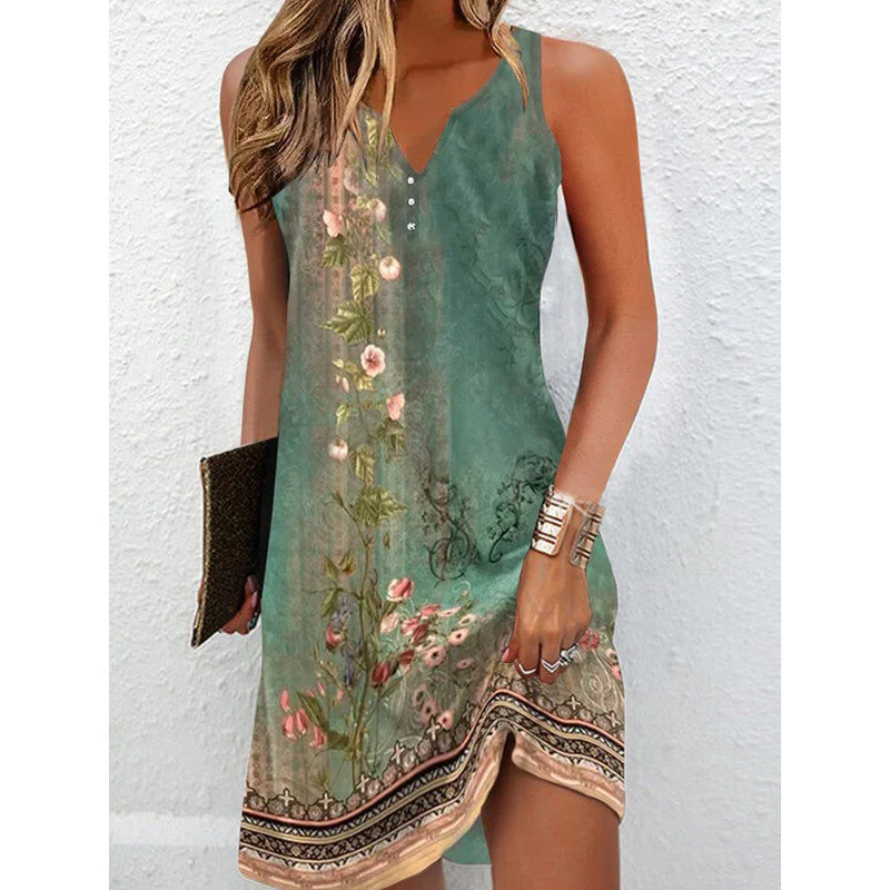 Women's Floral Print Long Dress - Image 24