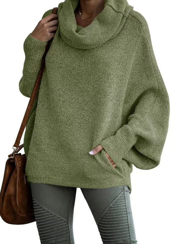 Women's High Collar Pullover Sweater - Image 12