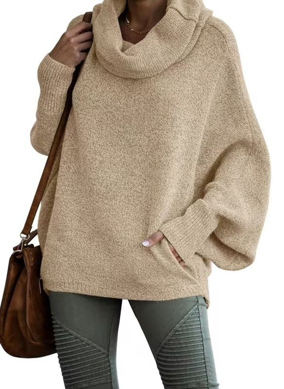 Women's High Collar Pullover Sweater - Image 2