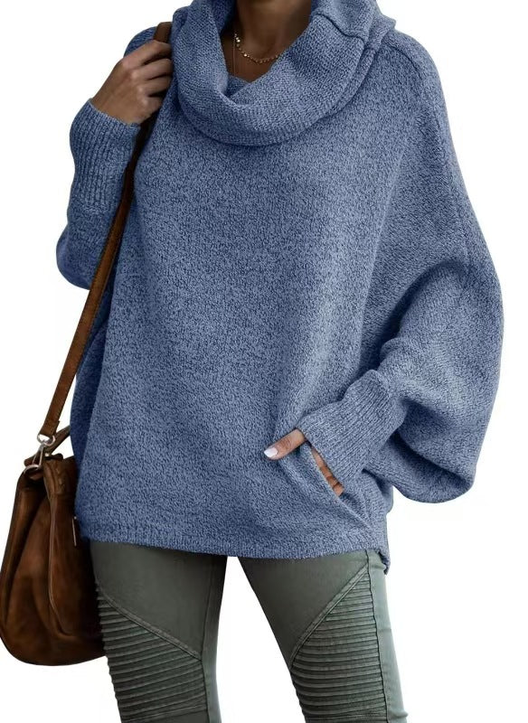 Women's High Collar Pullover Sweater - Image 21