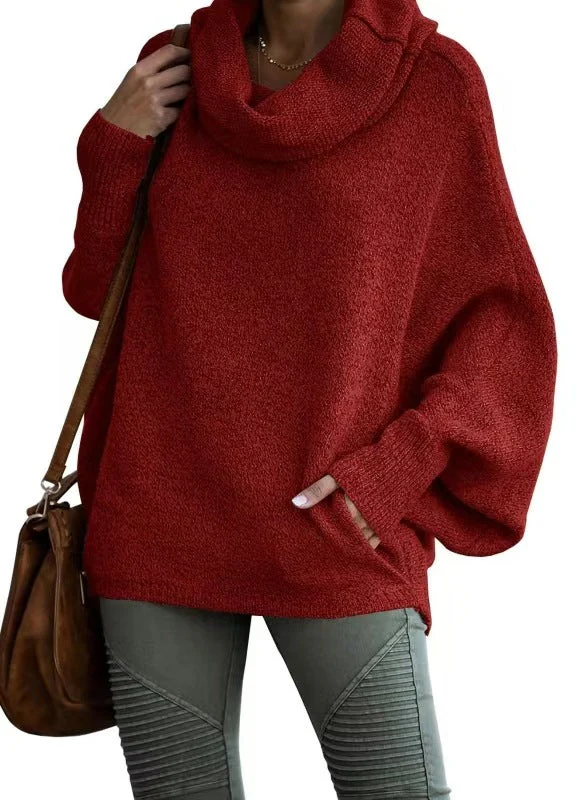 Women's High Collar Pullover Sweater - Image 3