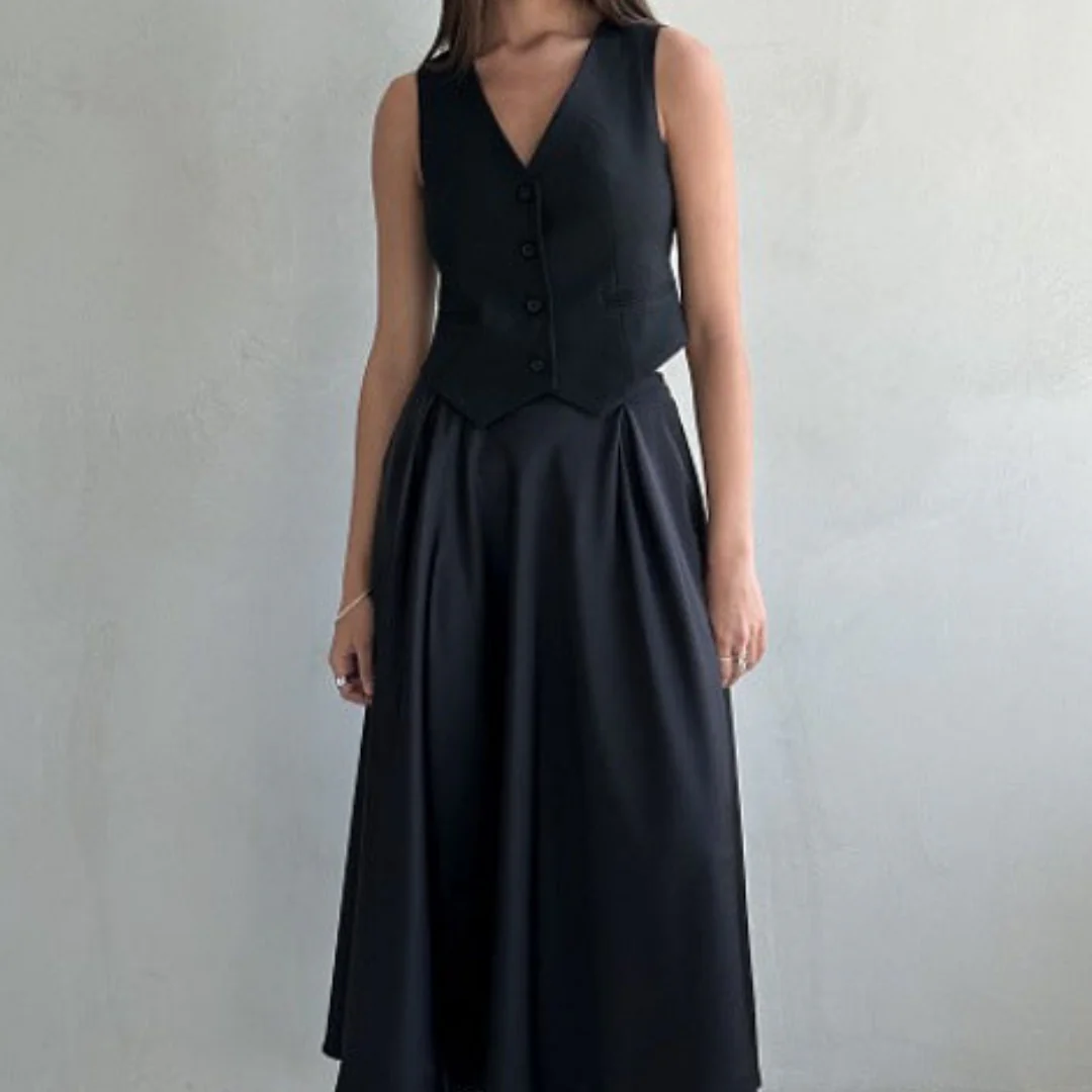 Women's High-Waisted Stylish Flowing Skirt - Image 5