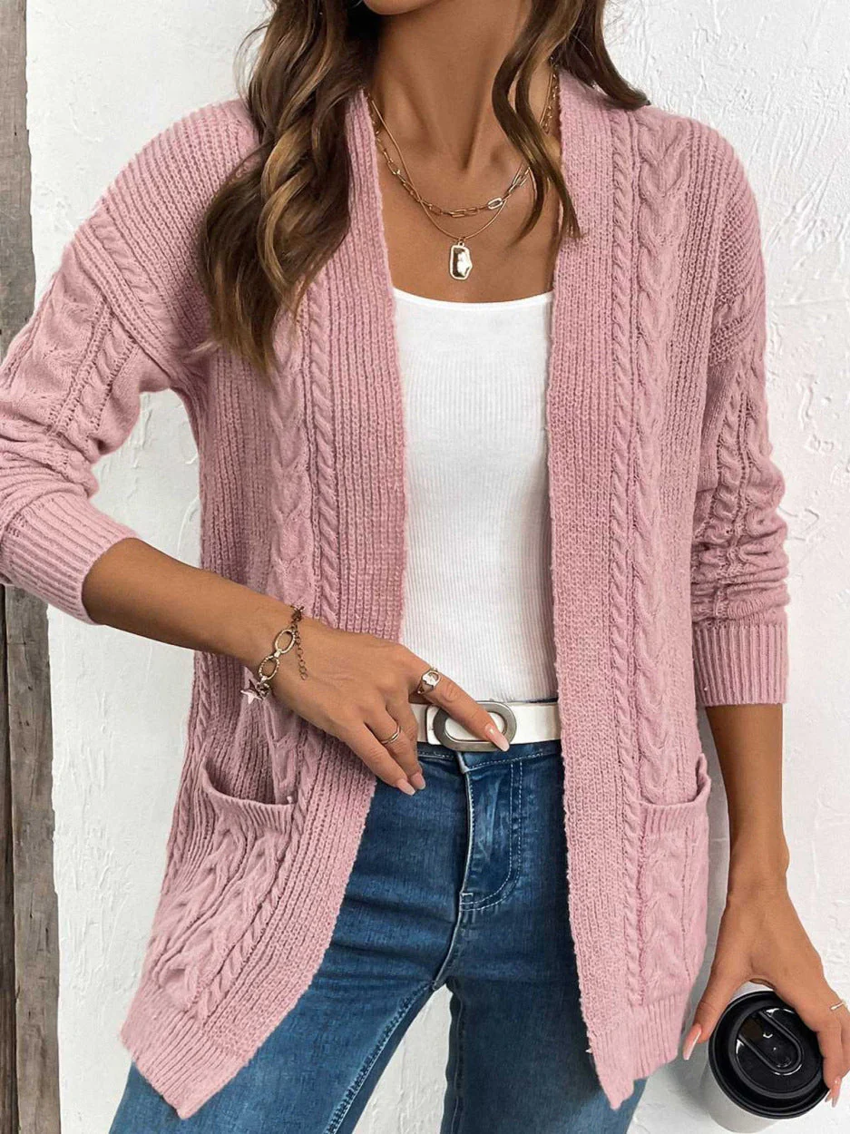 Women's Knitted Long Buttons Cardigan - Image 11