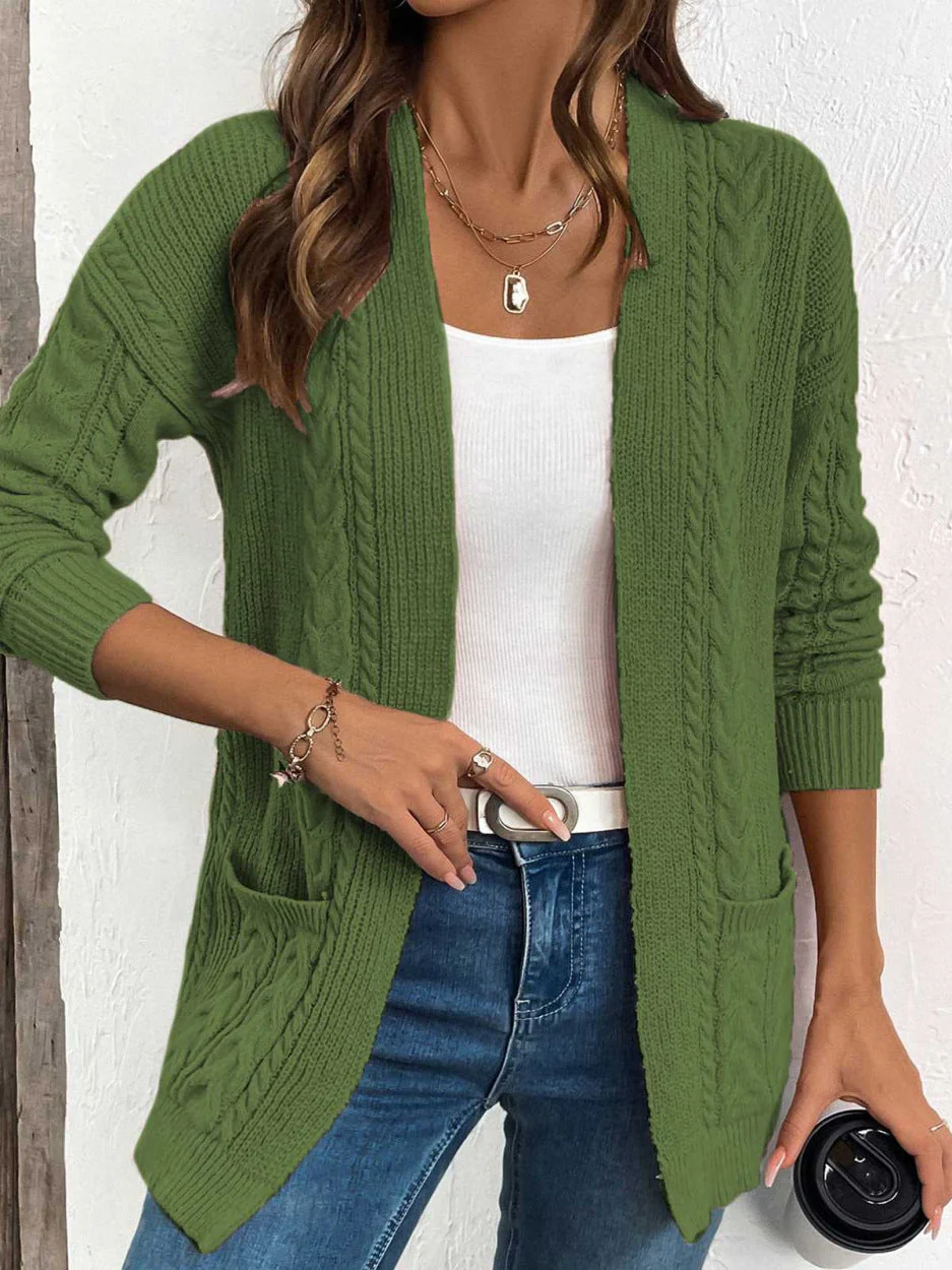 Women's Knitted Long Buttons Cardigan - Image 9