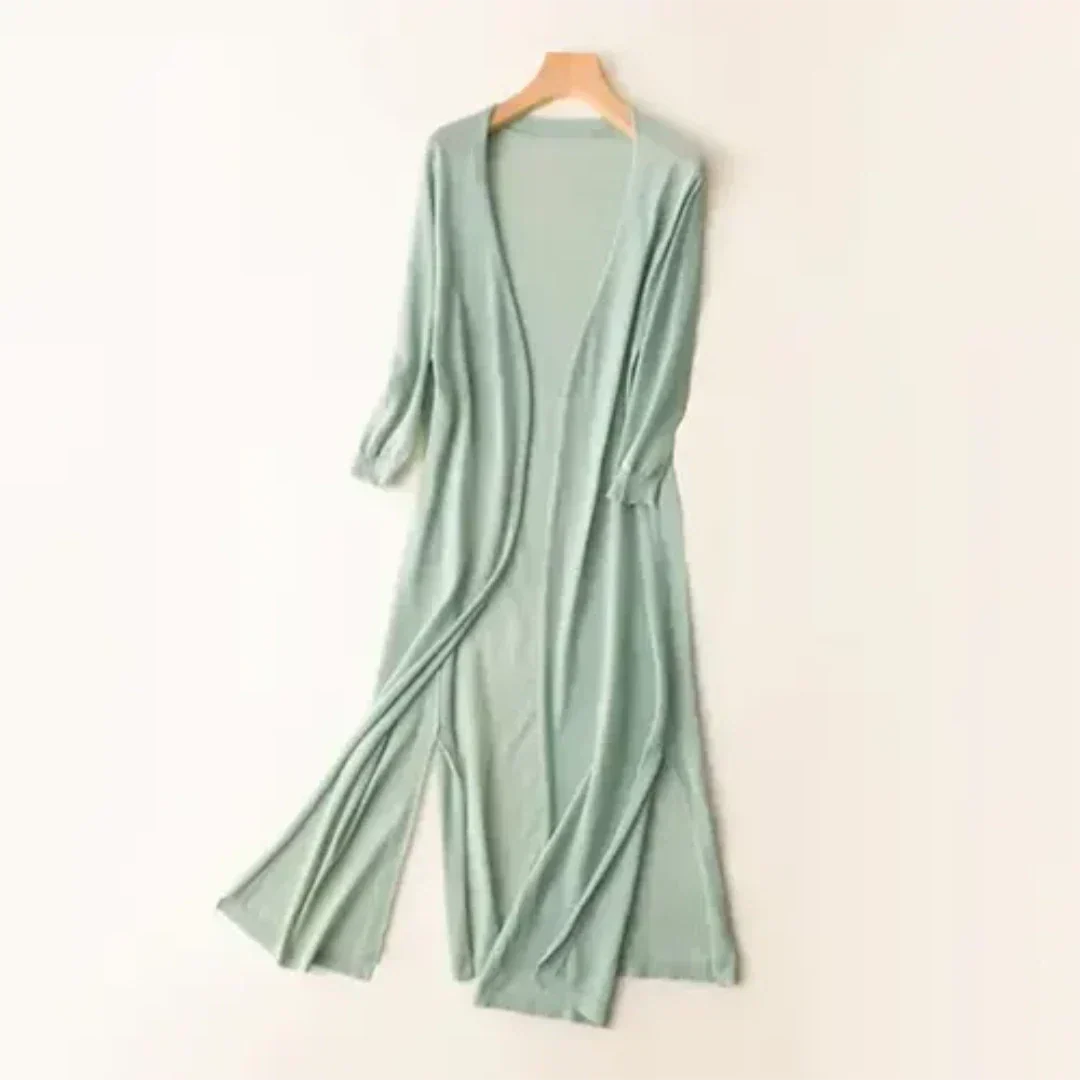 Women's Long Lightweight Elegant Cardigan - Image 2
