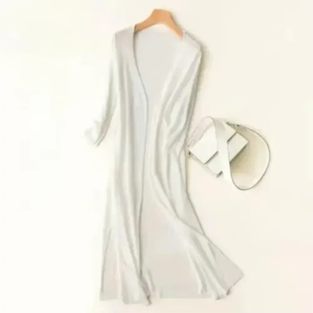Women's Long Lightweight Elegant Cardigan - Image 8