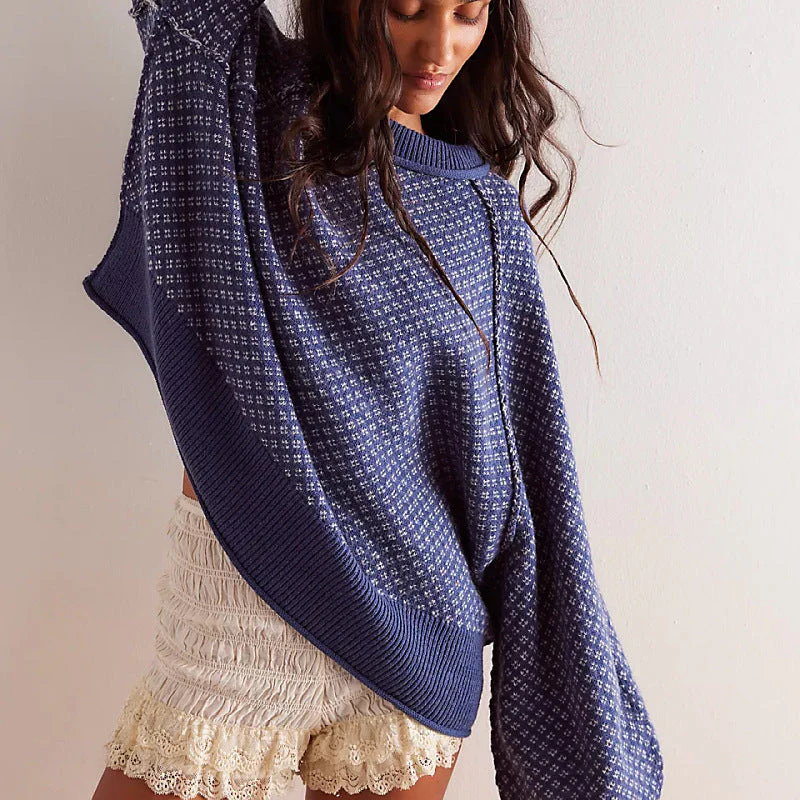 Women's Long Sleeve Round Neck Sweater - Image 13