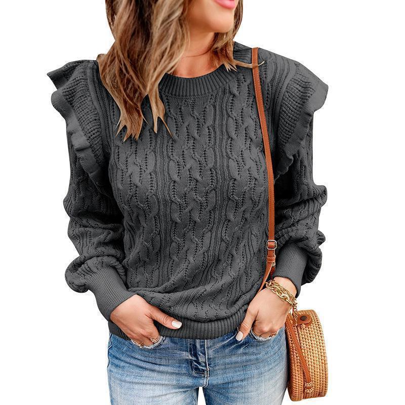 Women's Loose Long Sleeved Sweater - Image 7