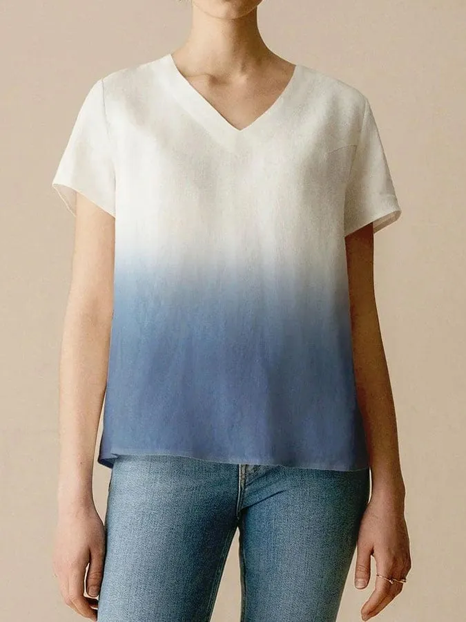 Women's Ombre Casual Top - Image 3