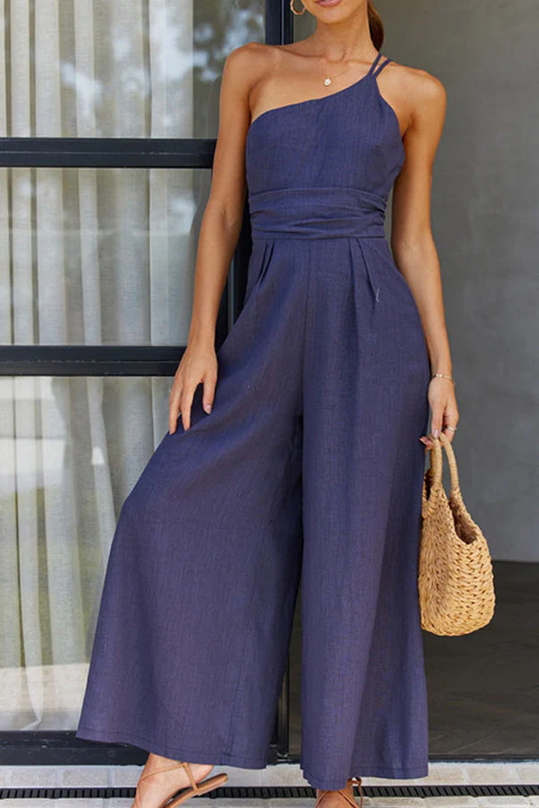 Women's One Shoulder Summer Jumpsuit - Image 12